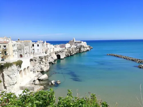 Il centro storico di Vieste sul mare