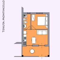 Planimetria Bilocale 2-4 persone